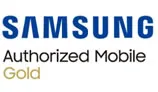 Logotipo Samsung. Autorized Mobile Gold